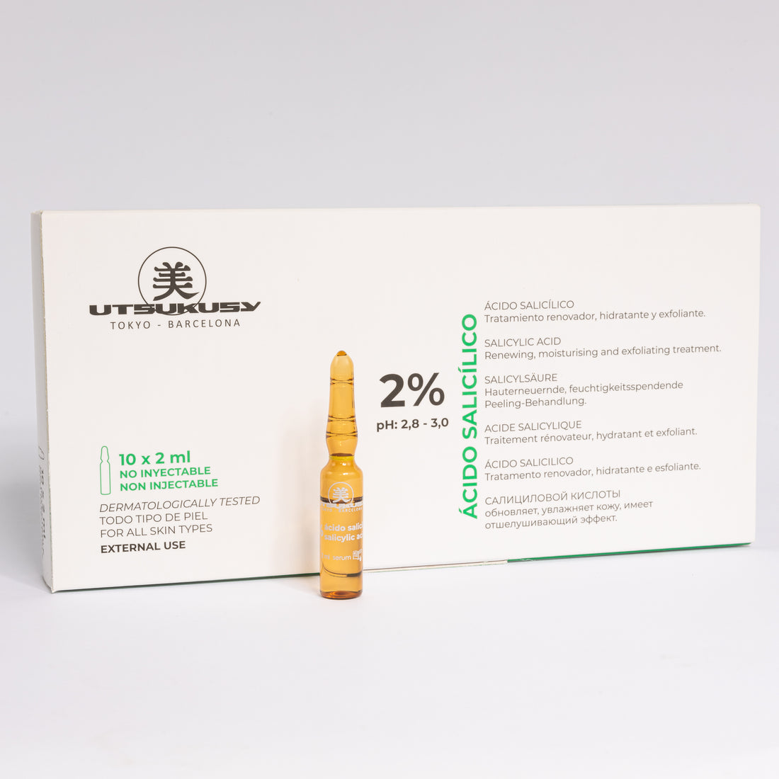 2% Salicylic Acid Ampoules 10x2 ml  - Cyprus Utsukusy